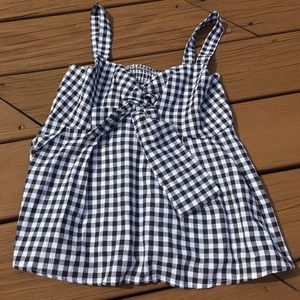 Checkered tie tank top!